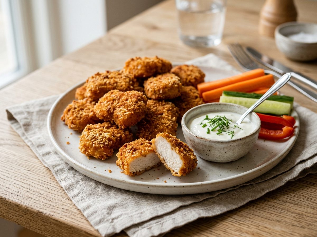Airfryer kyllingenuggets