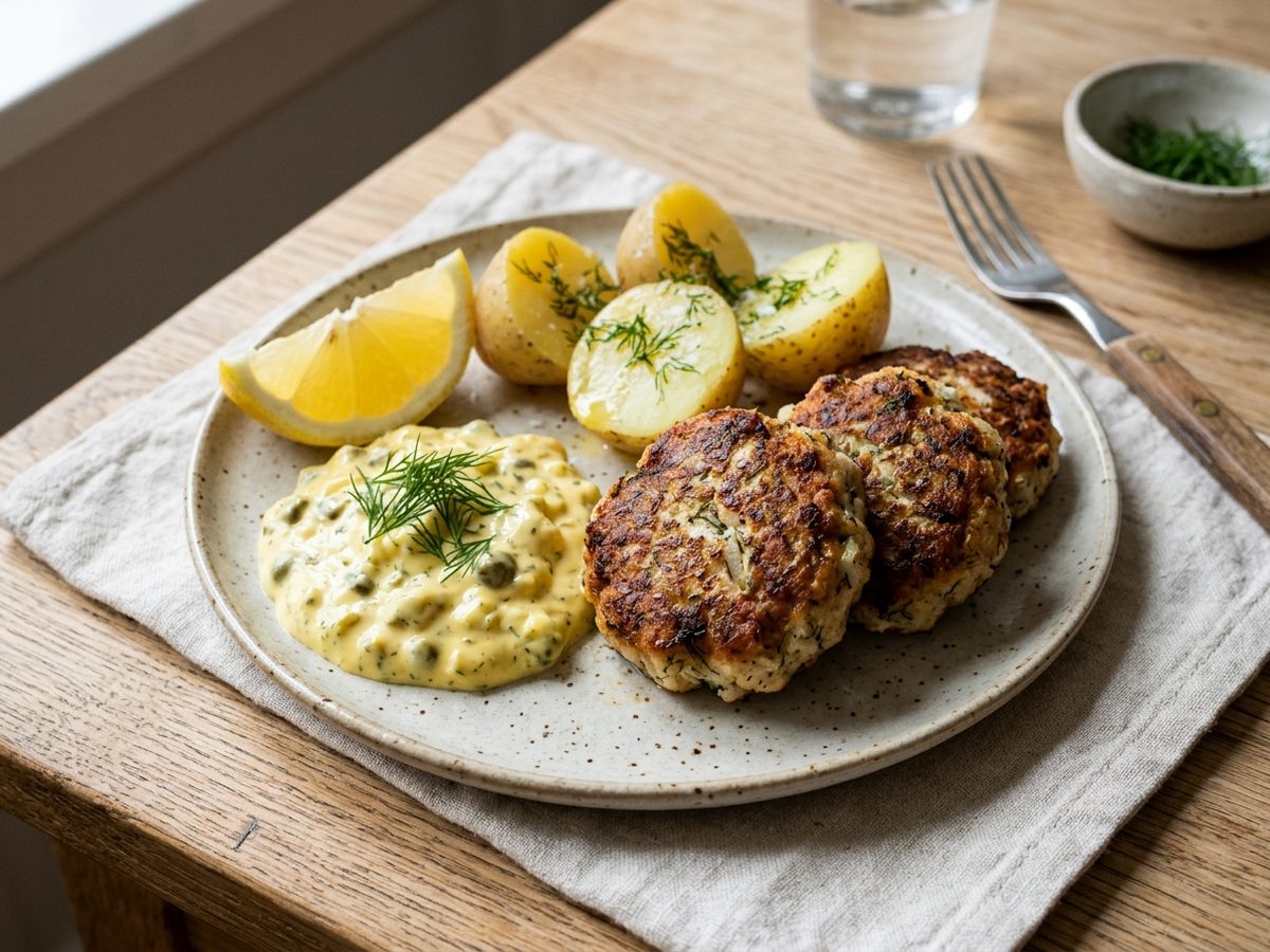 Fiskefrikadeller med remoulade