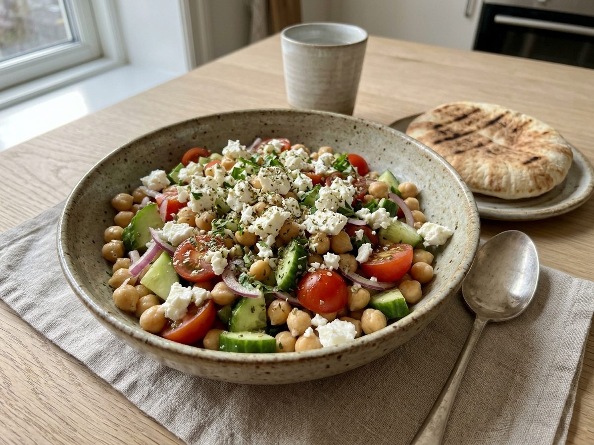Kikærtesalat med feta