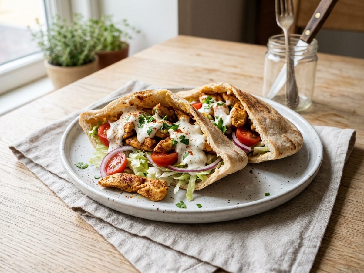 Pita med kyllingegyros